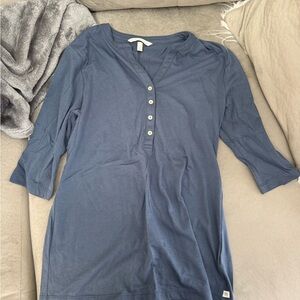 Victoria's Secret Dark Navy Henley Tunic Top